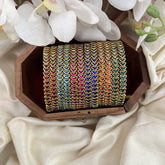 Vriksham Multi Color Silk Thread Heart Shape Kundan Stone Bangle Return Gift-RG207